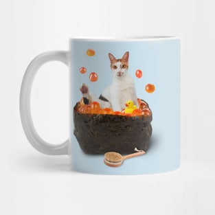 Cat Bathing in Luxurious Salmon Caviar | Sushi Cat Mug